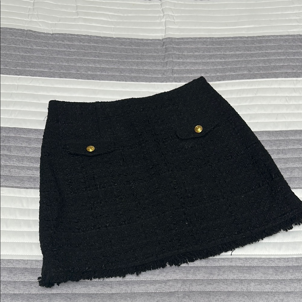 Express Black Tweed Skirt
